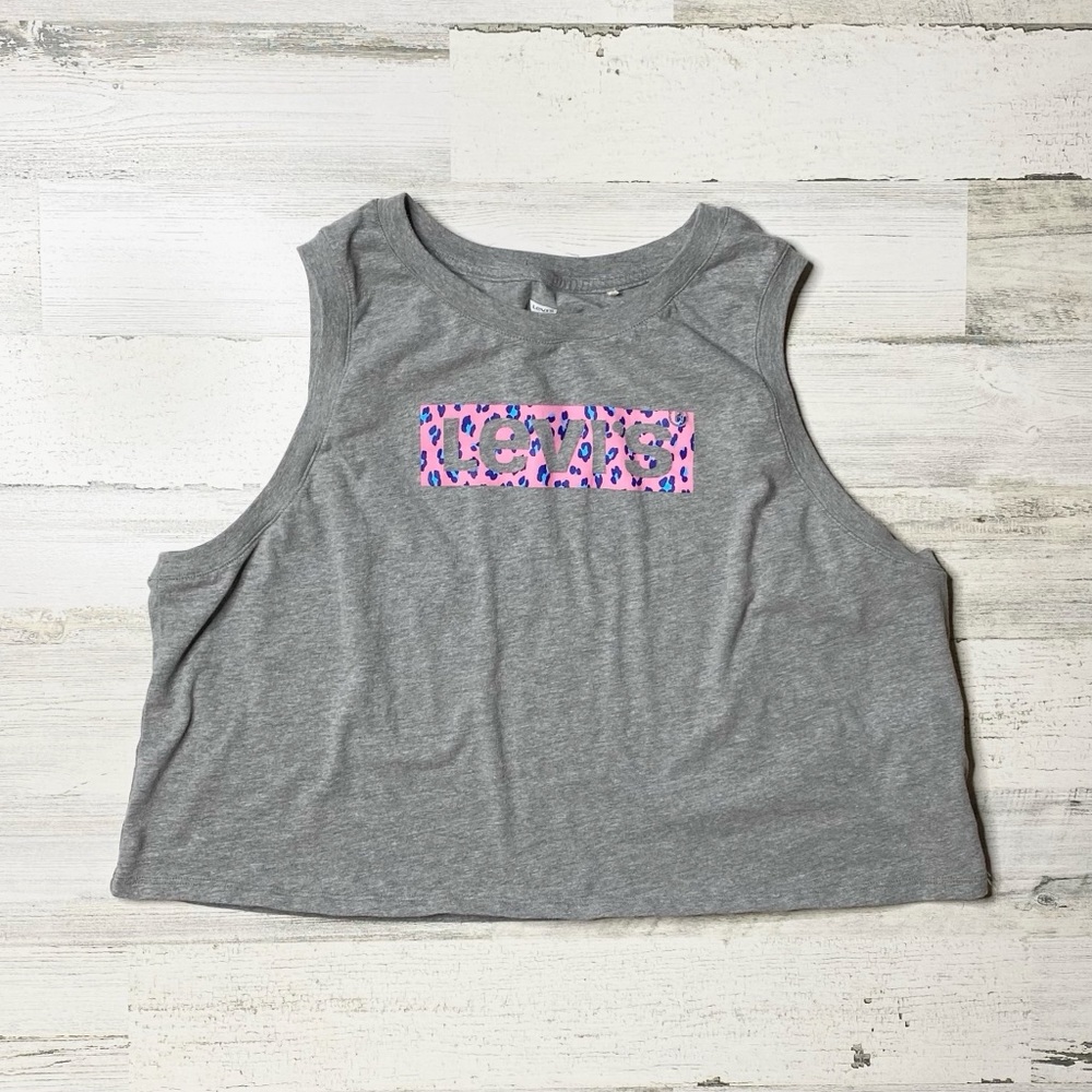Levi’s Women’s Cropped Tank with Leopard Logo